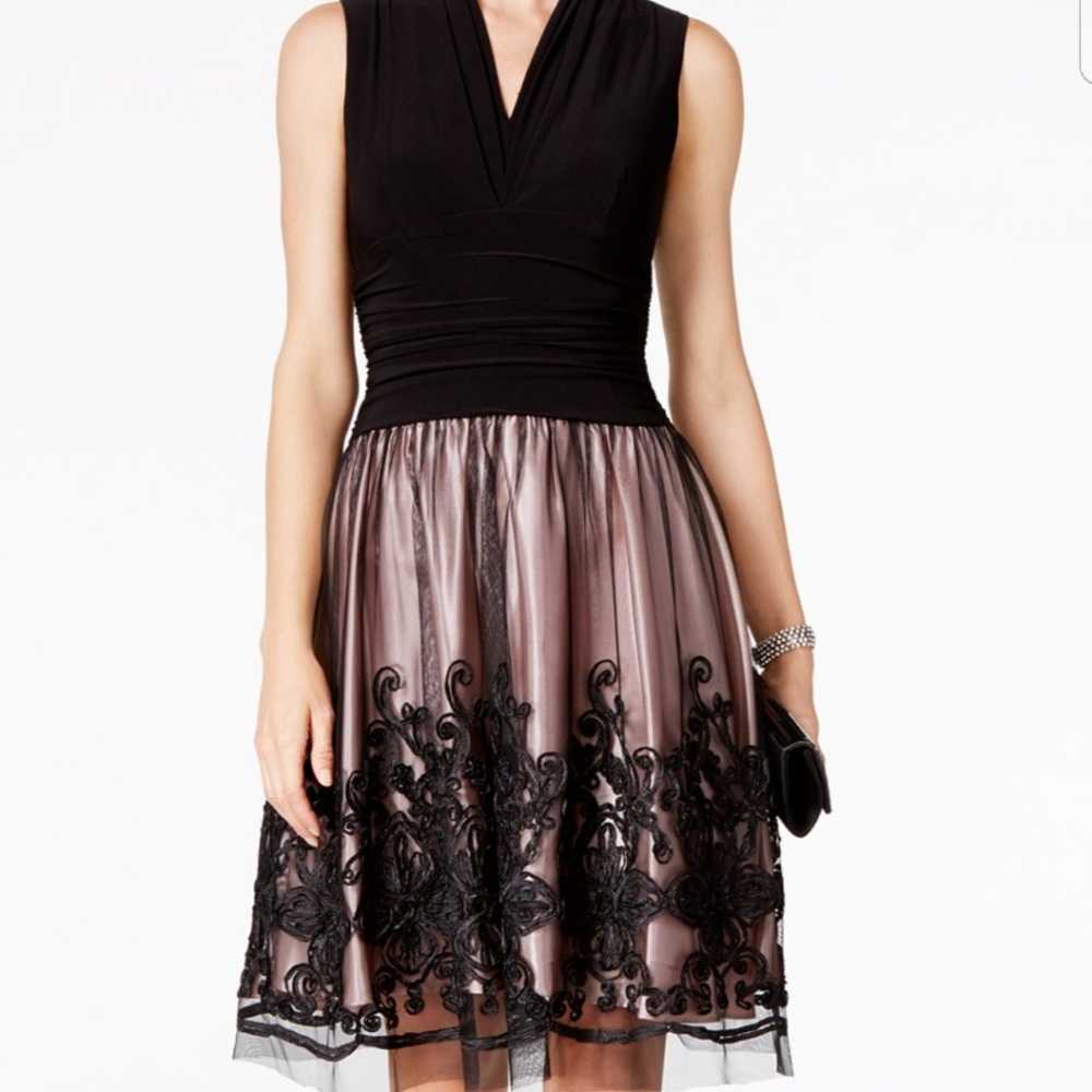 Lace satin tulle party dress NWT from Macy's Sz 16